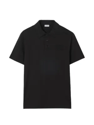 Burberry Equestrian Knight Logo Polo Shirt | Black | FARFETCH RO