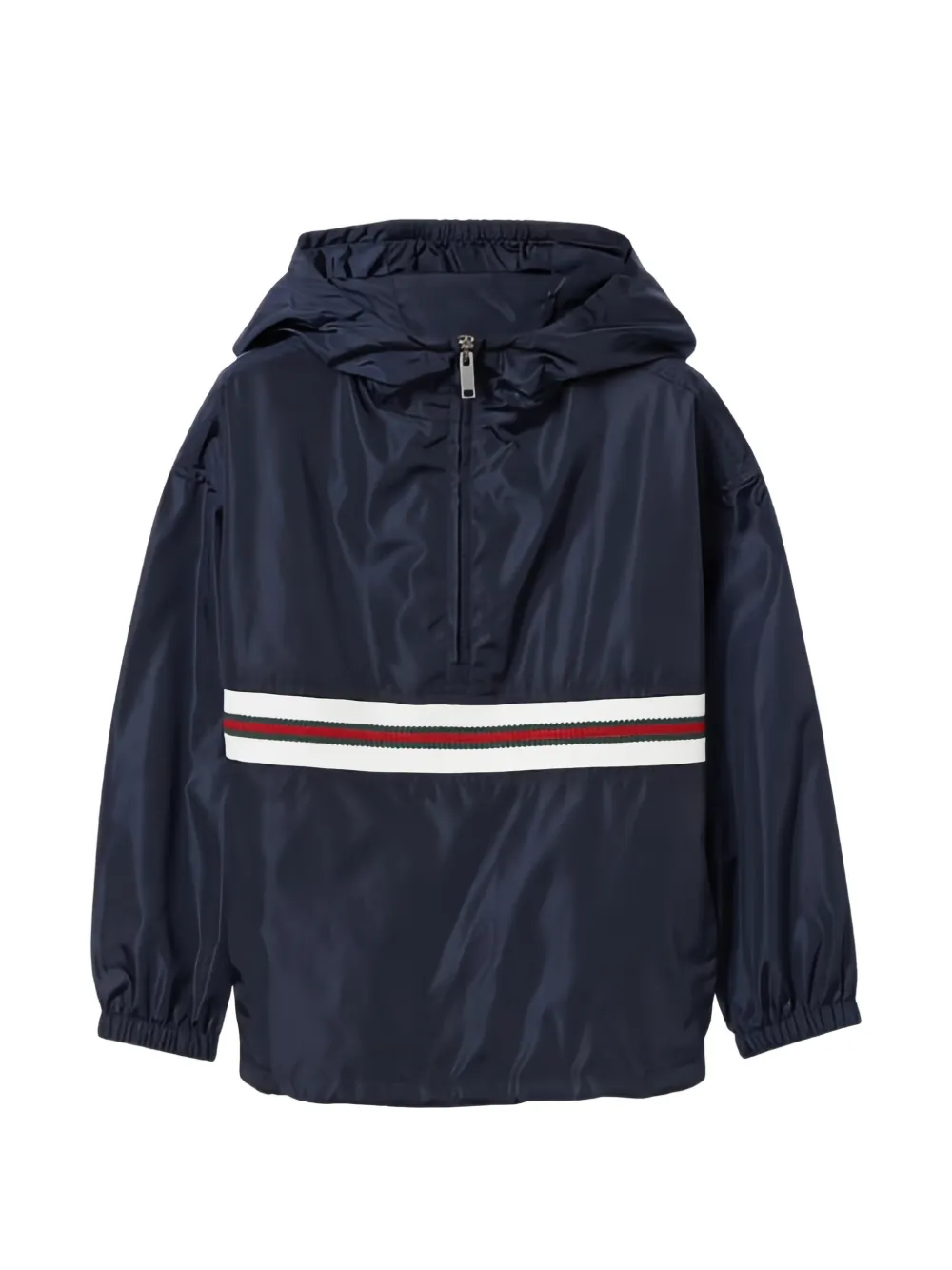 Gucci Kids striped hooded jacket - Blau