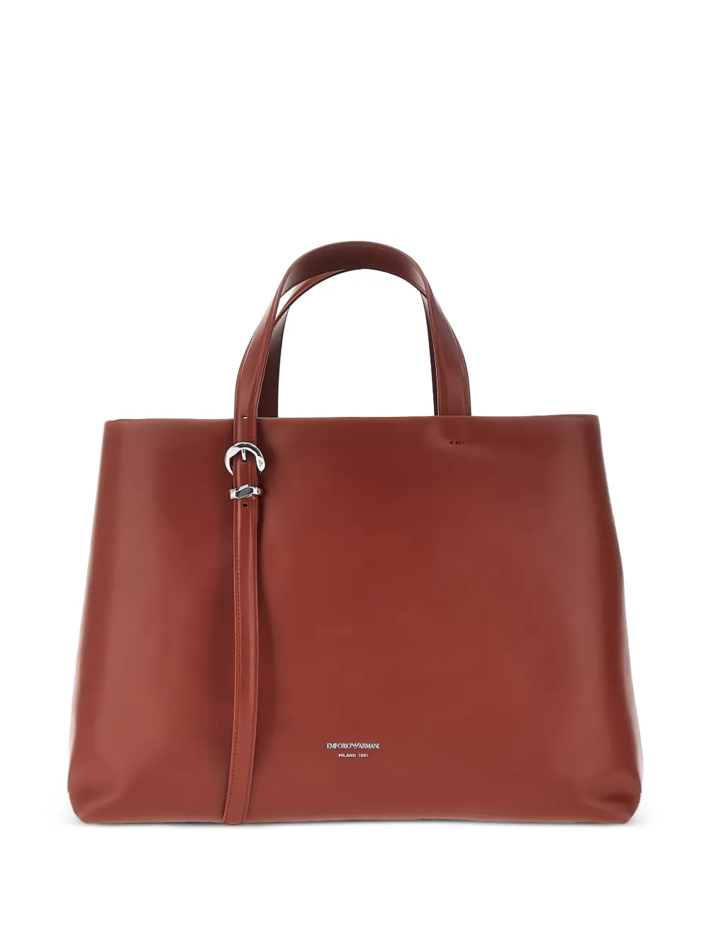 Emporio Armani leather tote bag - Red