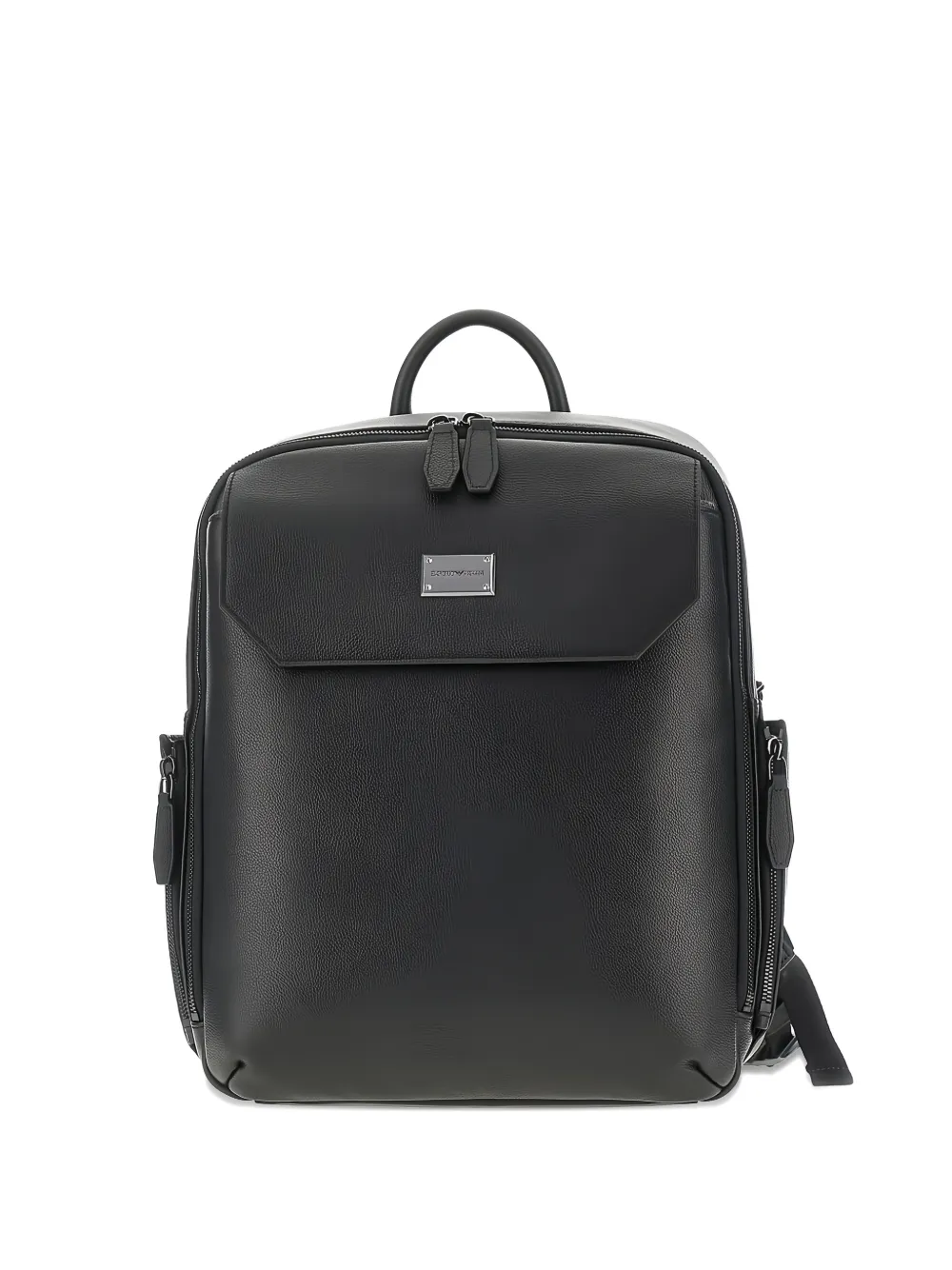 Emporio Armani flap leather backpack - Nero