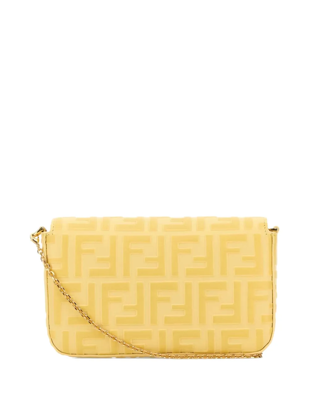  Fendi Ff Diamonds Logo-embellished Wallet - Yellow 
