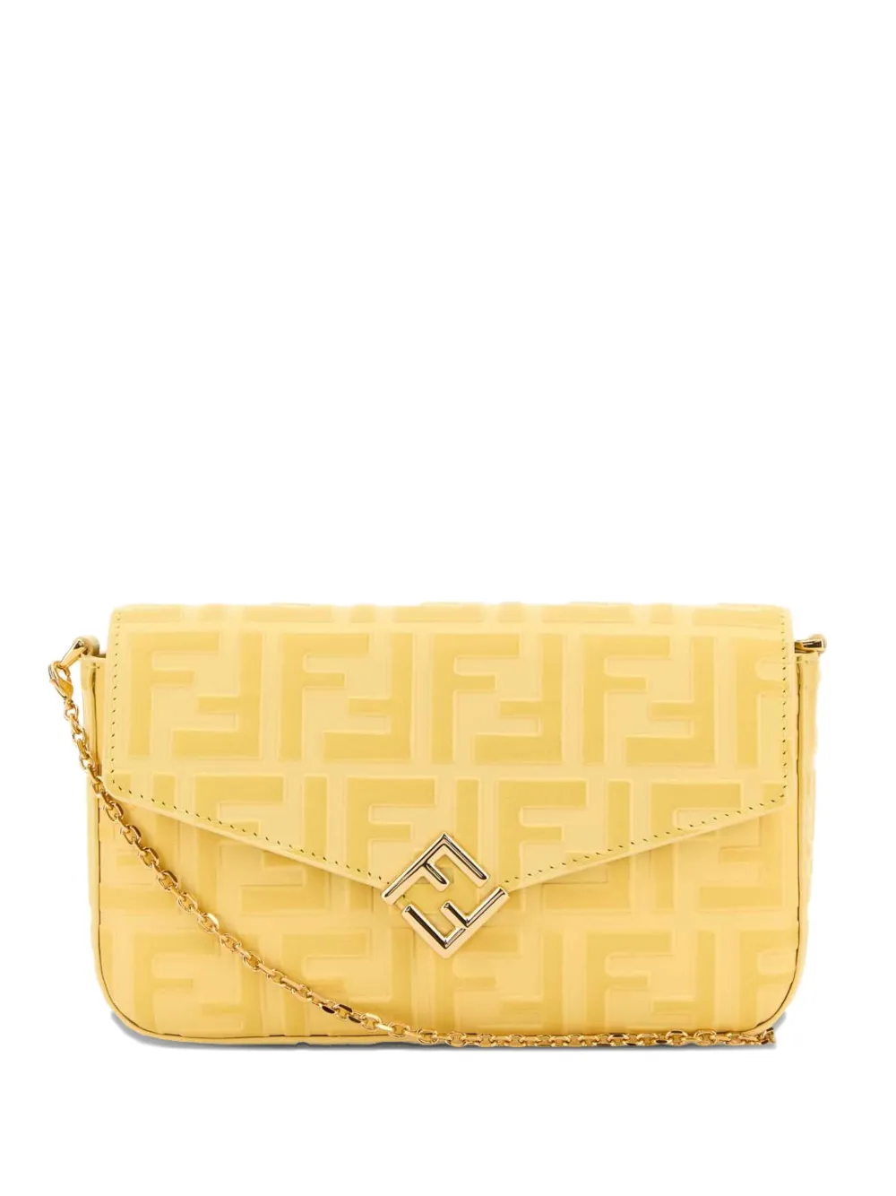 FENDI Portafoglio FF Diamonds con logo - Giallo