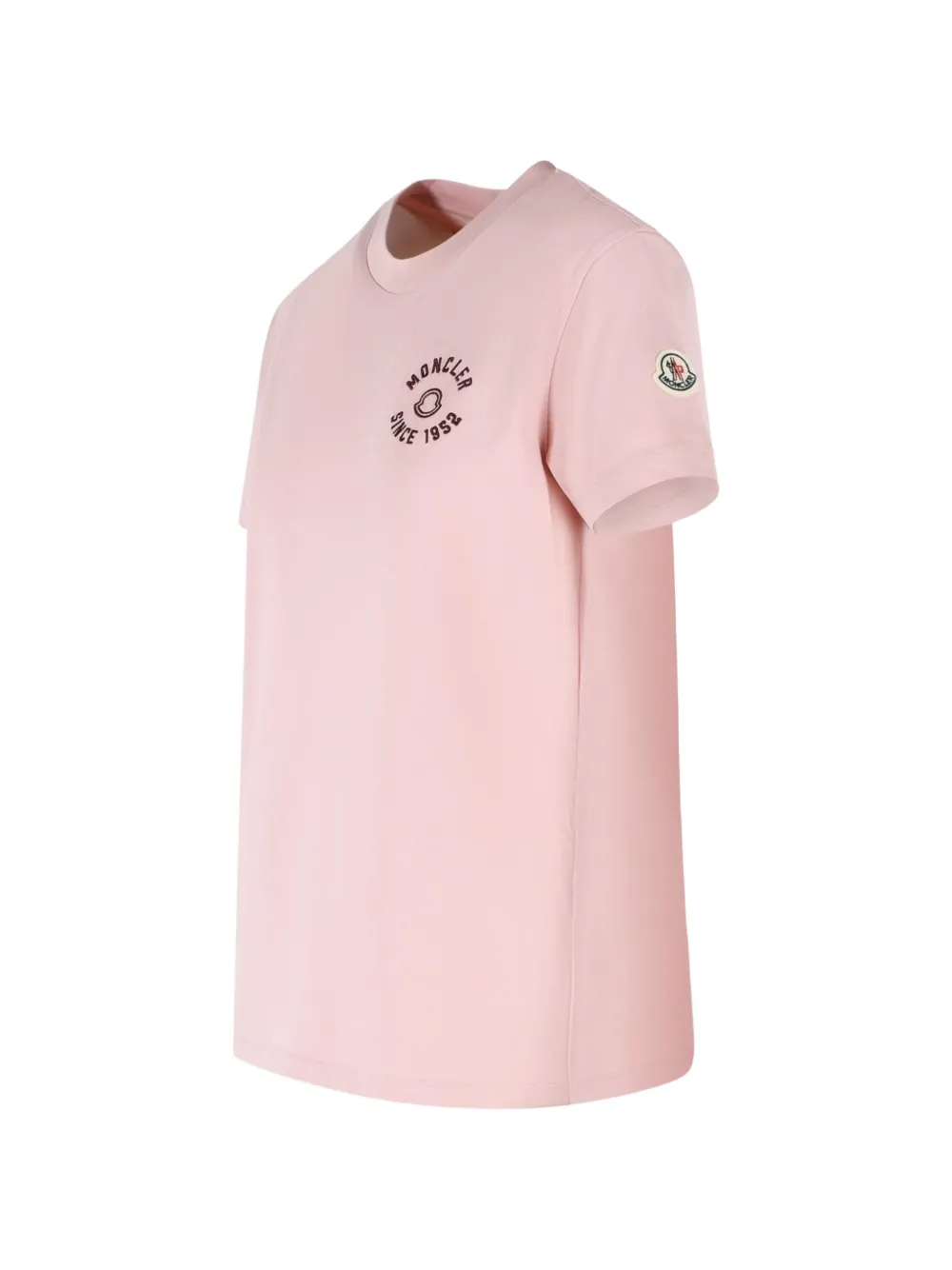 Moncler T-shirt With Embroidery In Pink