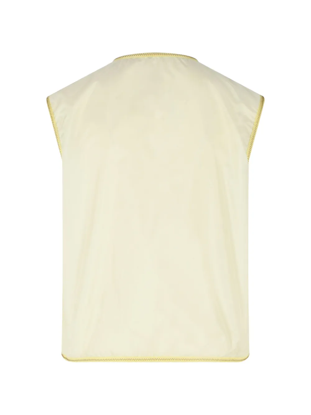  Moncler Logo-patch Zip Gilet - Yellow 