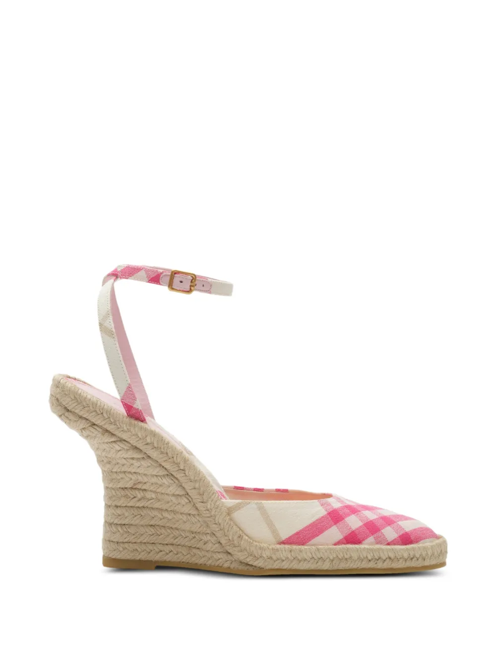 Burberry Mews geruite espadrille pumps Roze