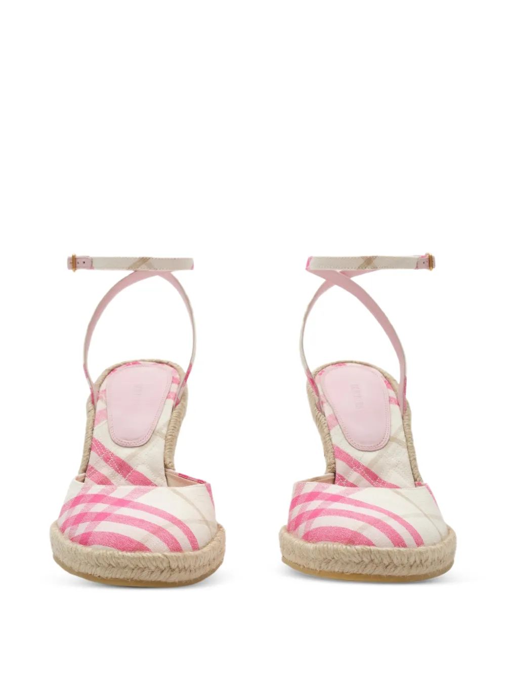 Burberry Mews geruite espadrille pumps Roze