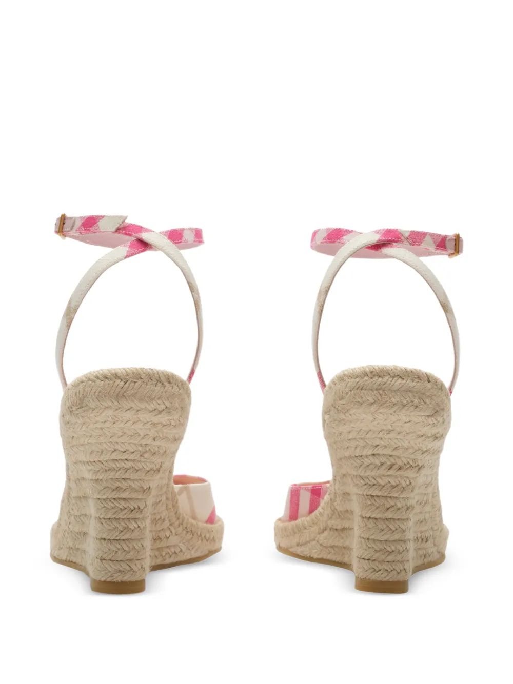 Burberry Mews geruite espadrille pumps Roze