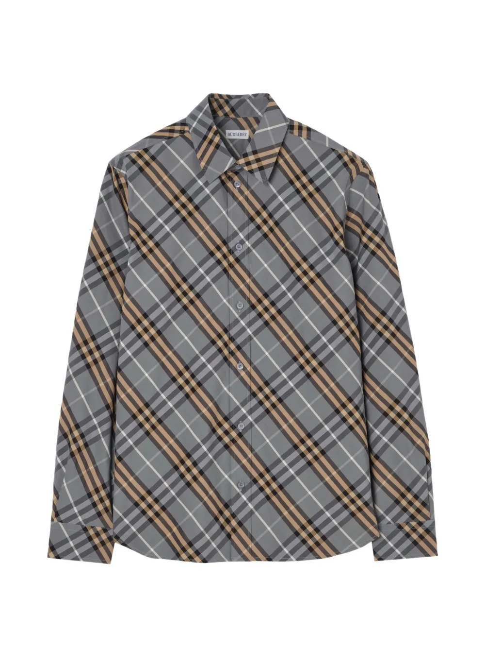 Burberry regular-fit Check cotton shirt - Grau