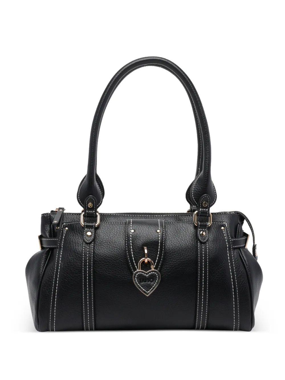 LIU JO heart-logo shoulder bag - Nero