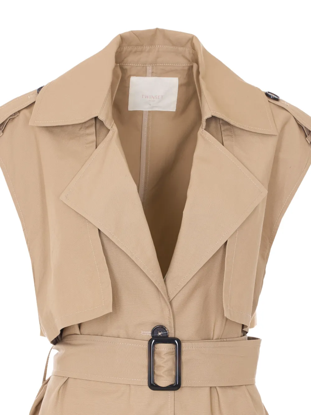 TWINSET Midi-jurk met ceintuur Beige