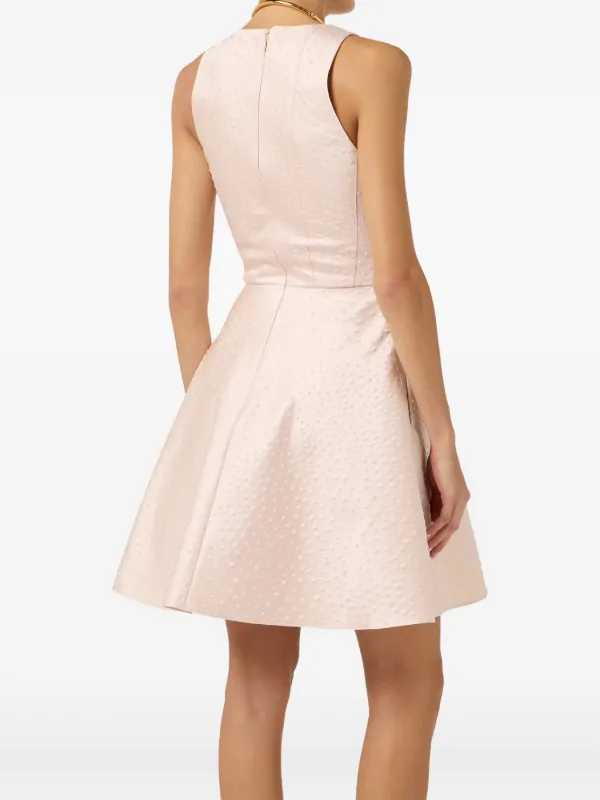 Elisabetta Franchi zip-detail V-neck Mini Dress | Pink | FARFETCH