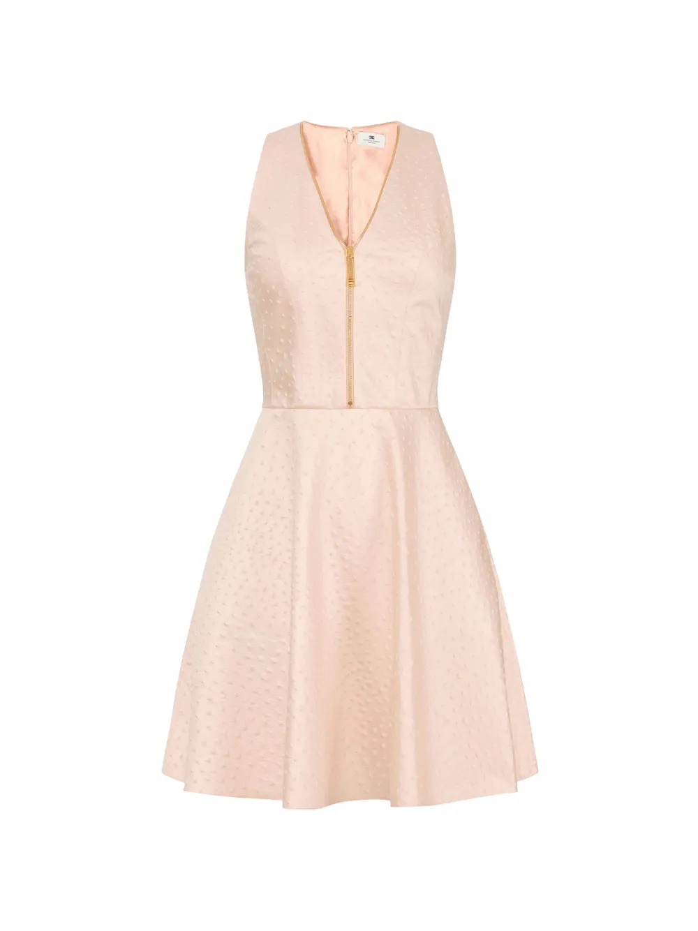 Elisabetta Franchi zip-neck V-neck mini dress - Rosa