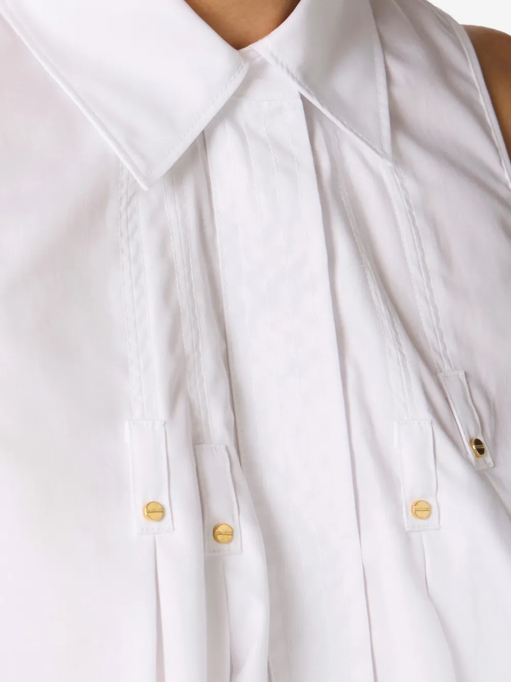 Elisabetta Franchi Geplooide blouse Wit