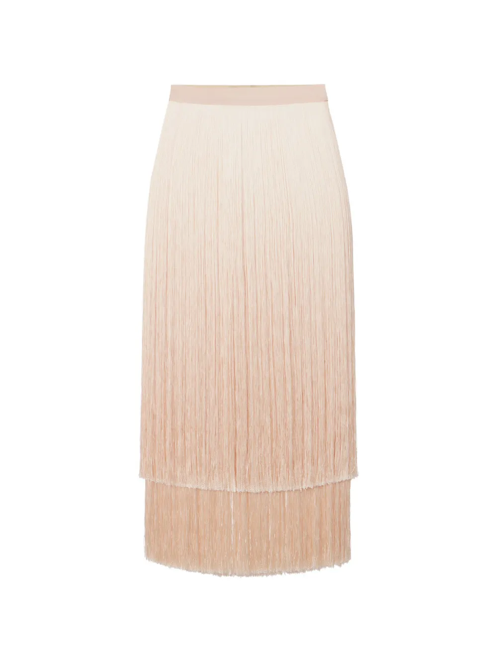 Elisabetta Franchi fringed-detail midi skirt - Toni neutri