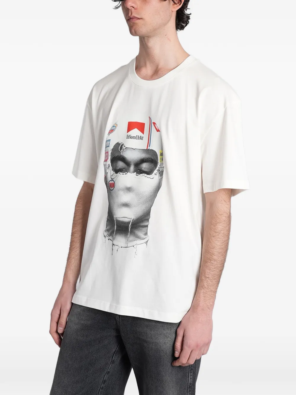Ih Nom Uh Nit Katoenen T-shirt met grafische print Wit