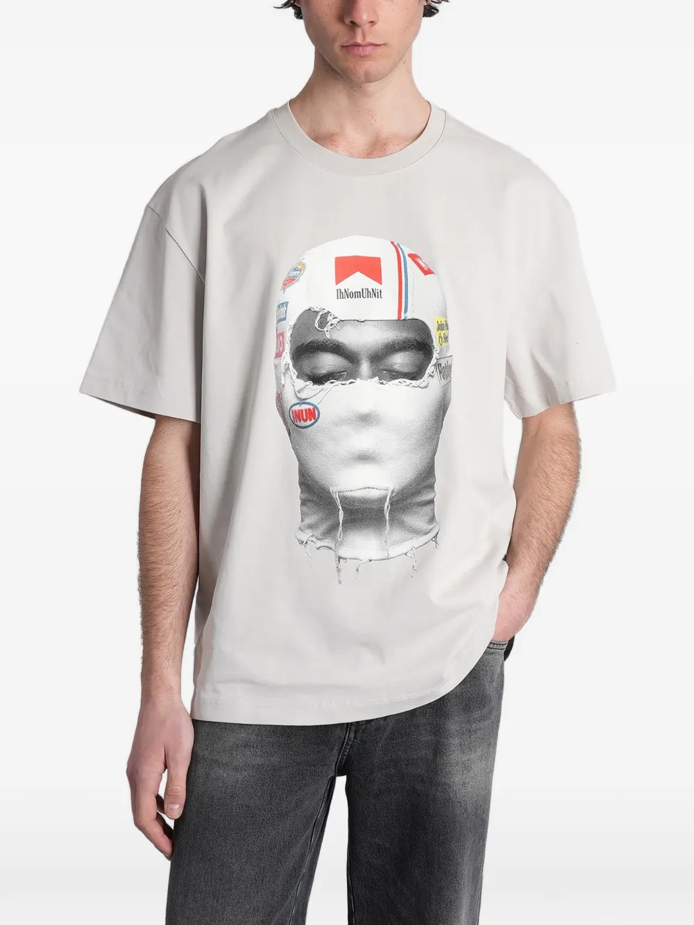 Ih Nom Uh Nit graphic-print cotton T-shirt - Grigio