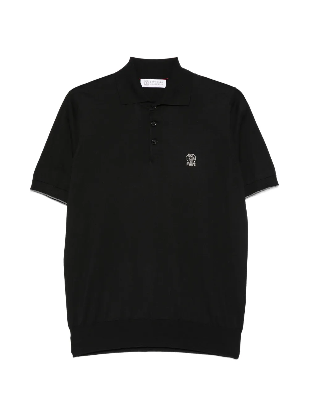 Brunello Cucinelli logo polo shirt - Schwarz