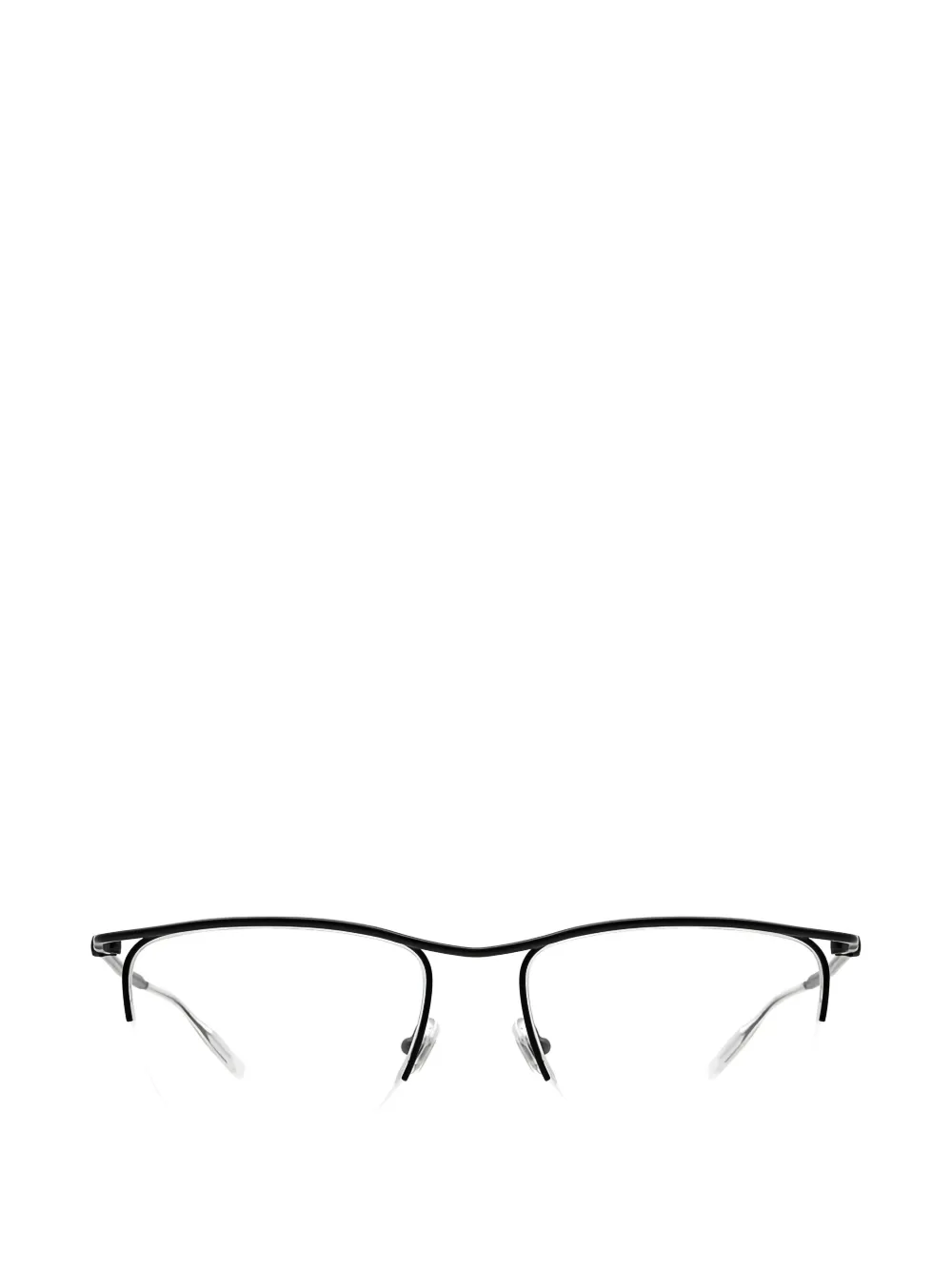 Montblanc square-frame half-rim glasses - Nero