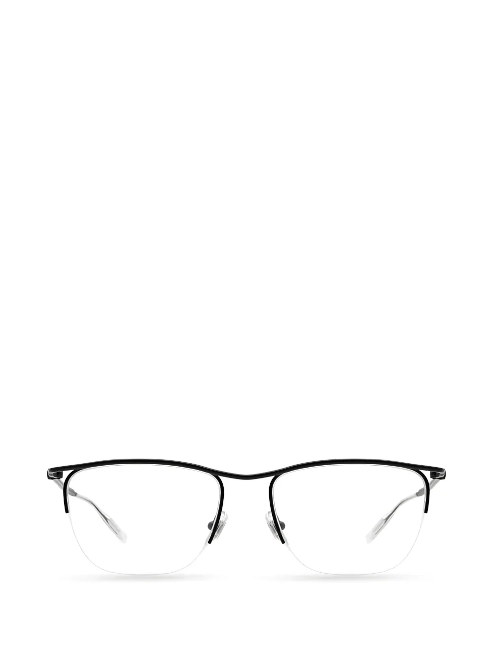 Montblanc square-frame half-rim glasses - Nero