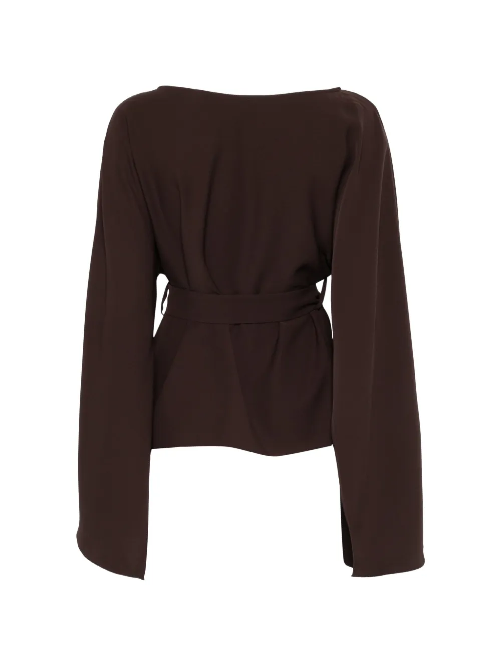 P.A.R.O.S.H. Blouse met gestrikte taille Bruin
