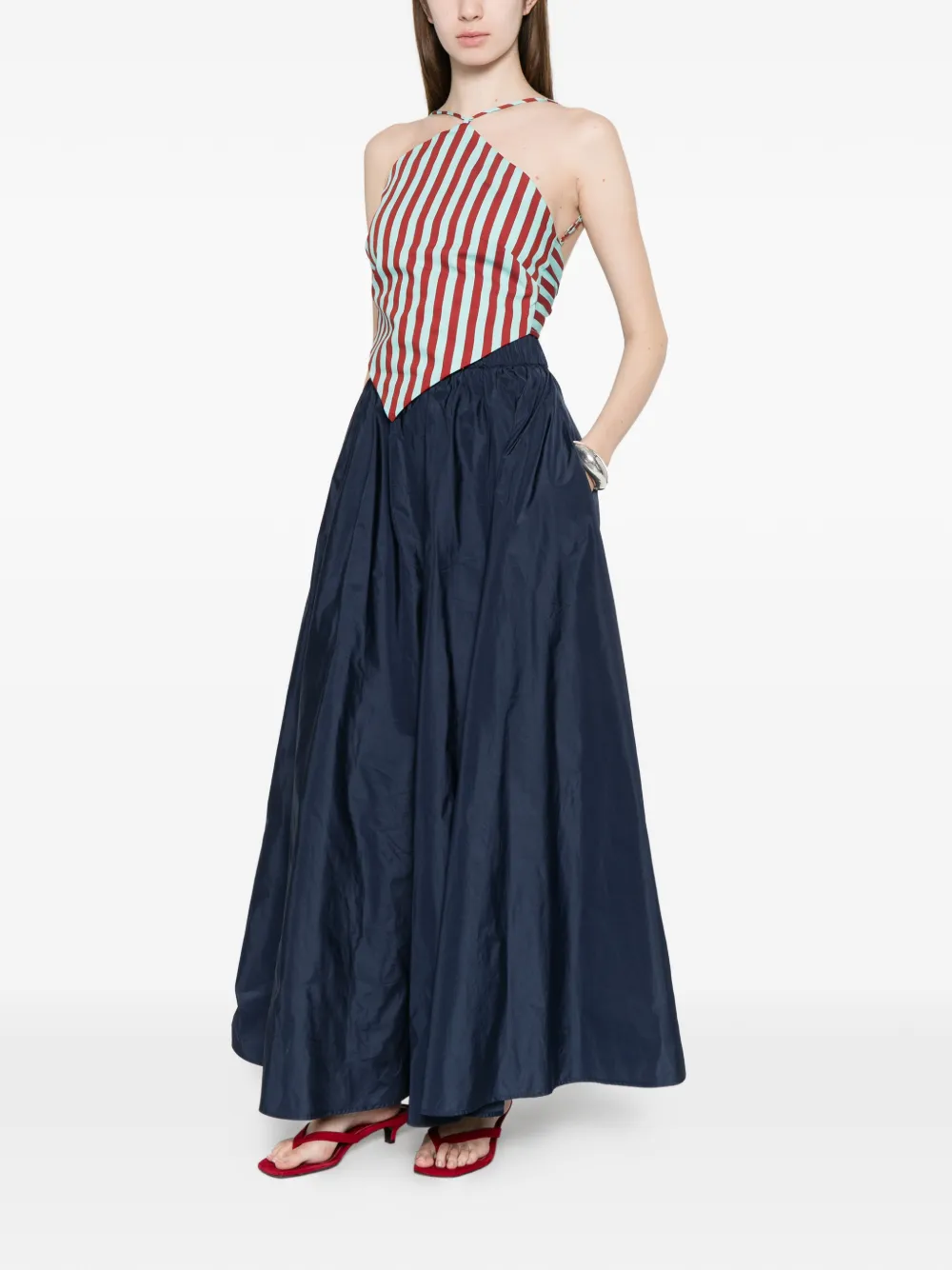  P.a.r.o.s.h. Pimpy Maxi Skirt - Blue 