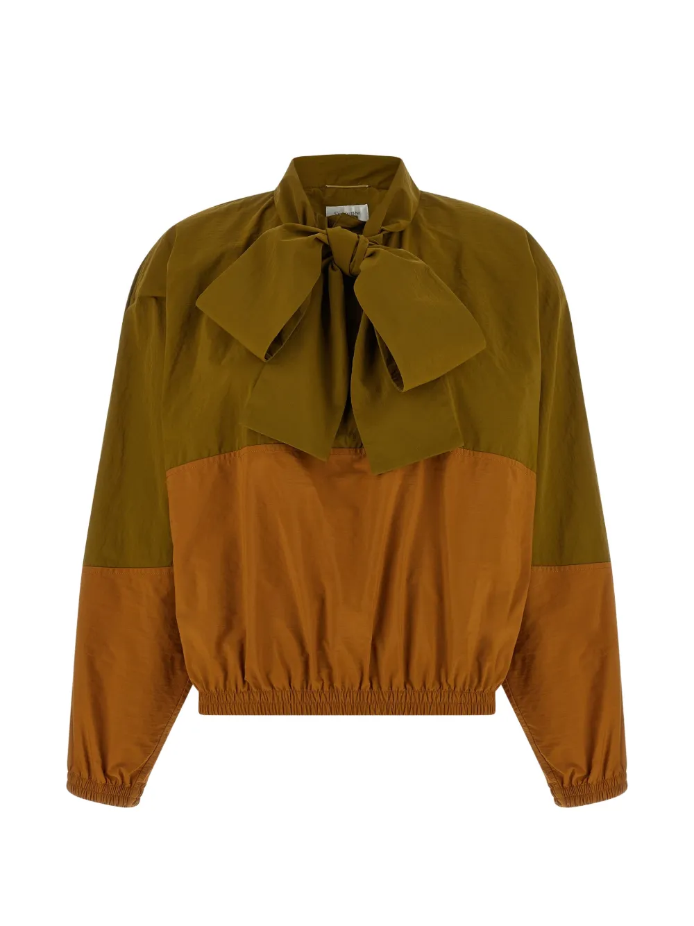 Saint Laurent colourblock windbreaker - Green