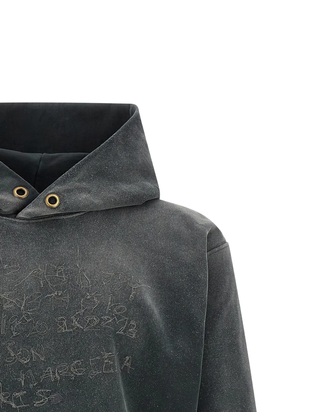 Maison Margiela Hoodie met geborduurd logo Grijs