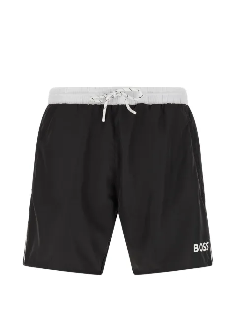 BOSS logo print drawstring swimsuit