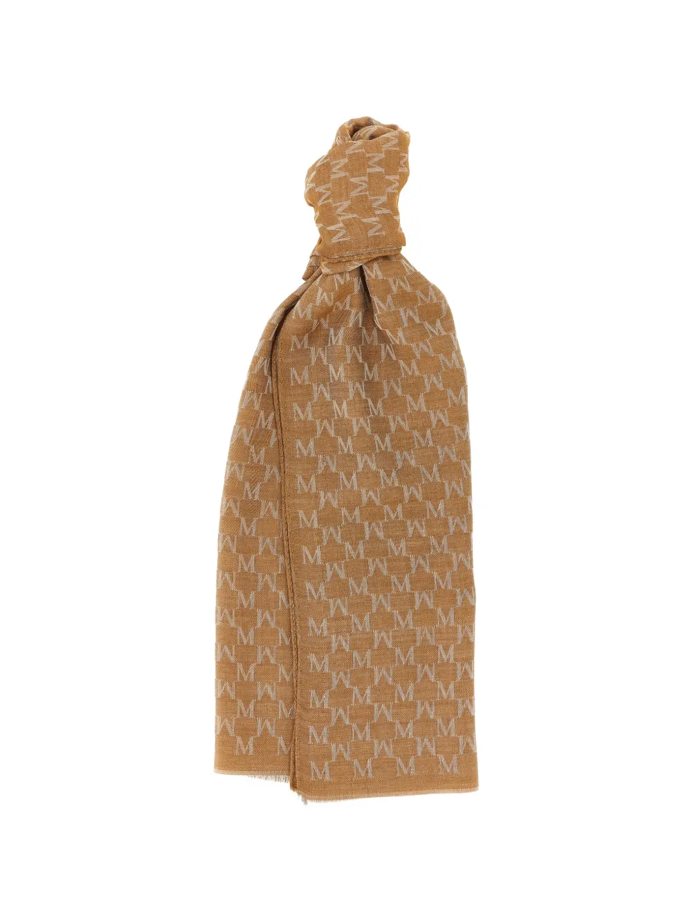 Max Mara Monogram Jacquard Scarf In Brown