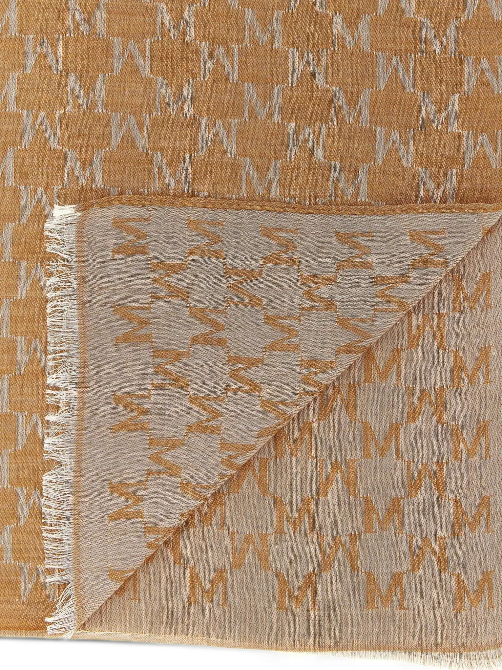  Max Mara Monogram-pattern Stole - Brown 