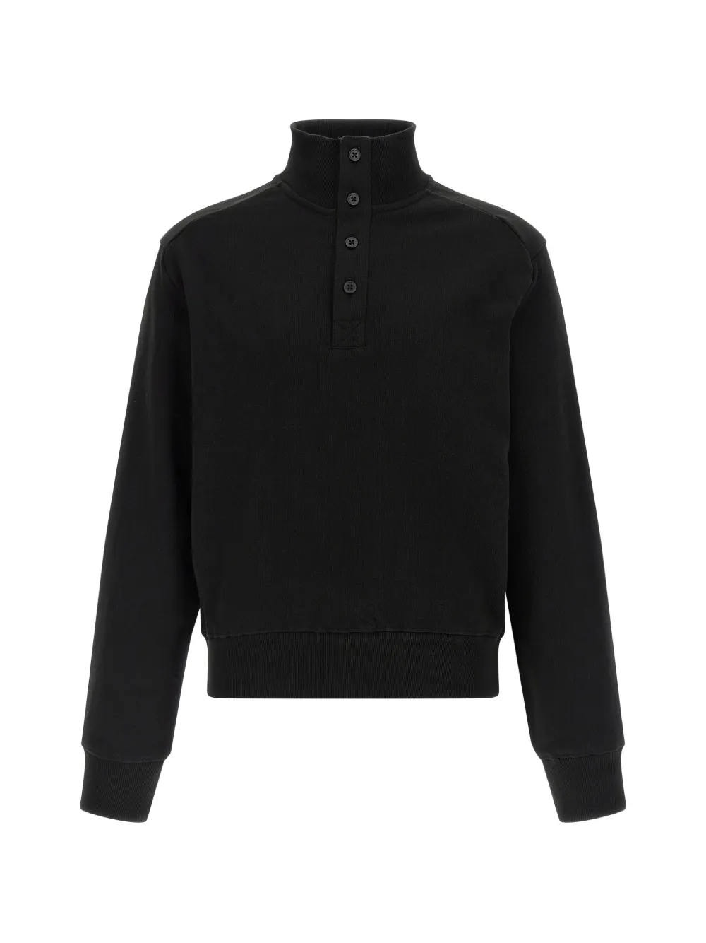 ENTIRE STUDIOS high-neck buttoned sweatshirt - Nero