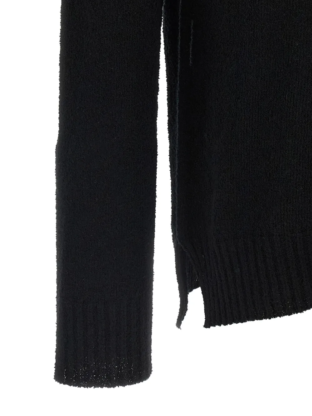 Ma'ry'ya Black Spongy Effect Sweater In Black