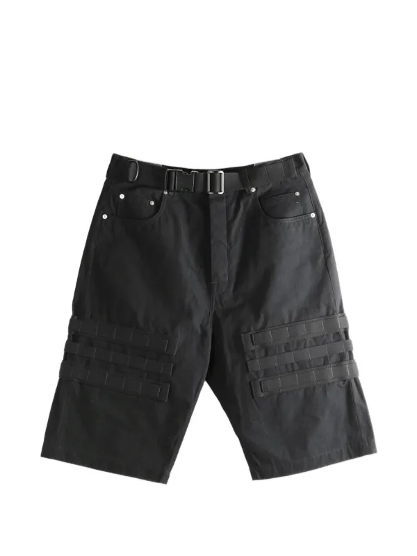 Rick Owens Geth Belted Cargo Shorts in Black