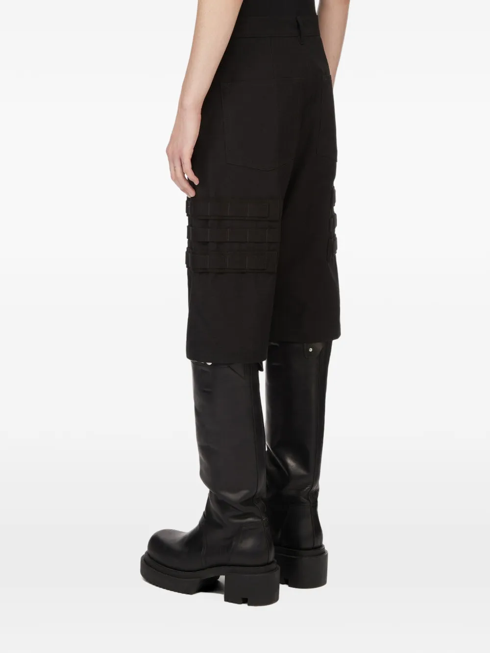 Rick Owens Geth cargo shorts met ceintuur Zwart