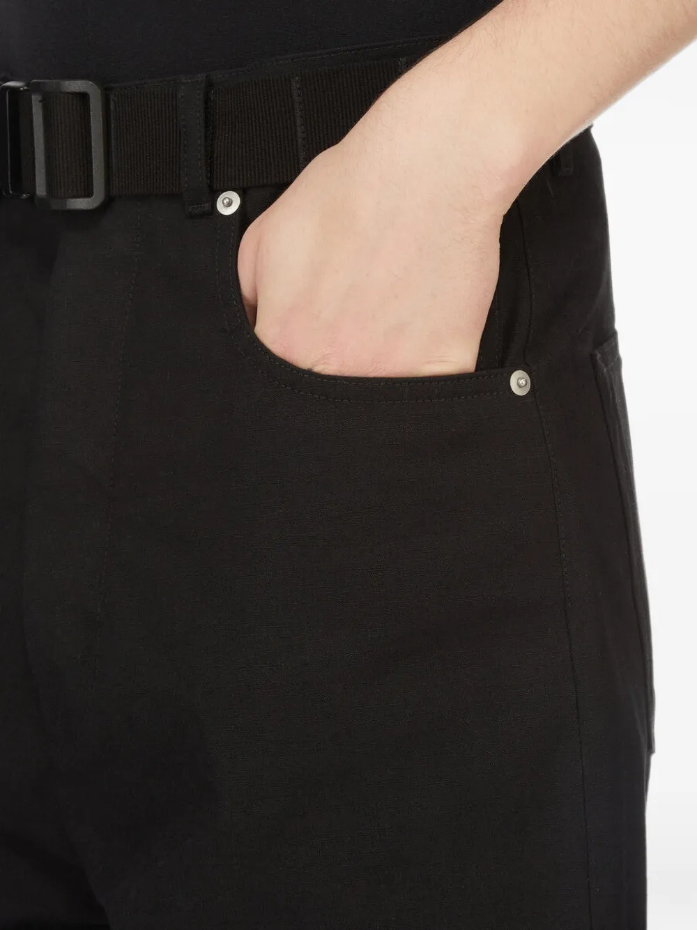 Rick Owens Geth cargo shorts met ceintuur Zwart