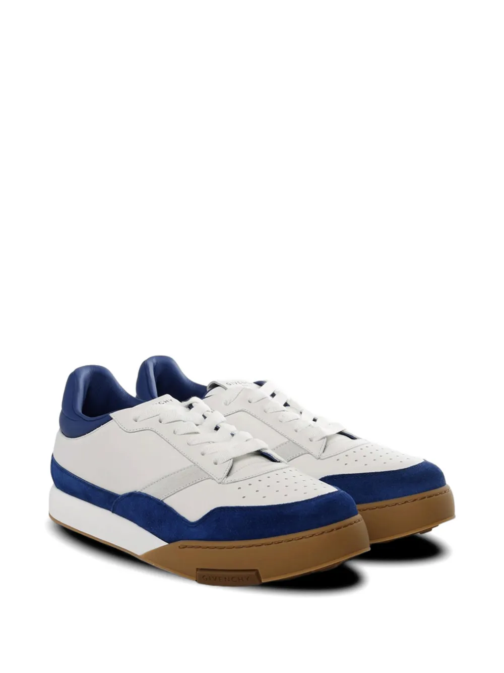 Givenchy perforated panel leather sneakers Wit