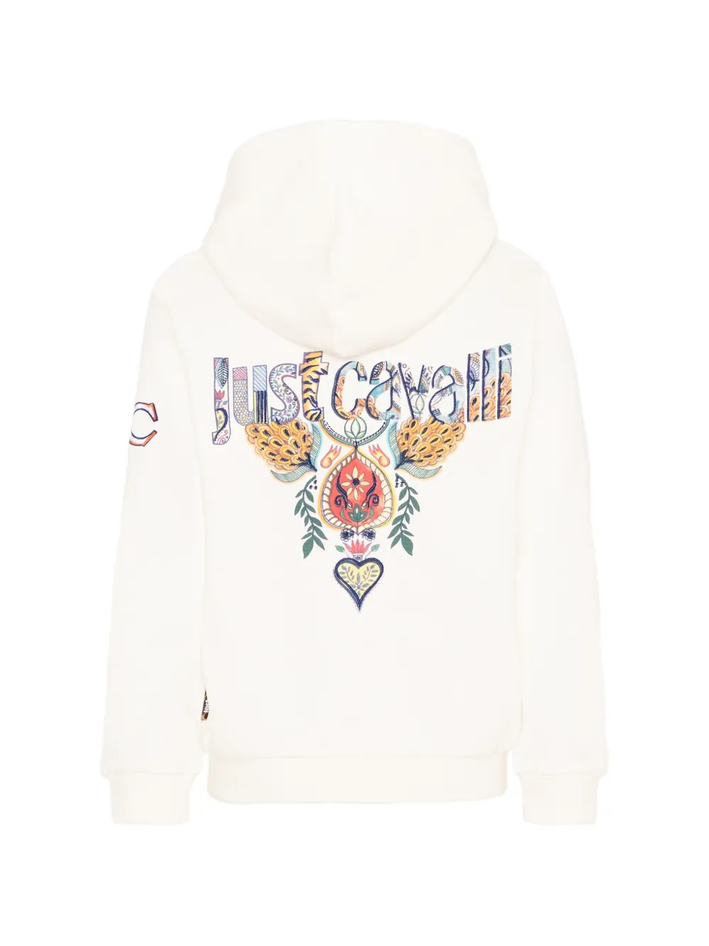 Just Cavalli Kids Katoenen hoodie Beige