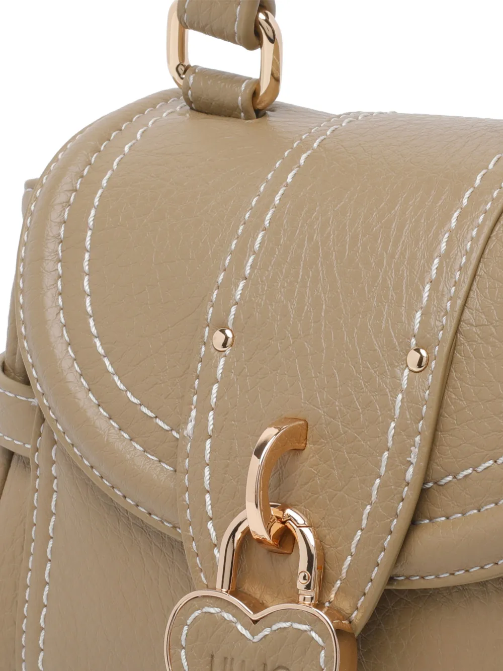 Heart Pendant Top Handle Clutch Bag