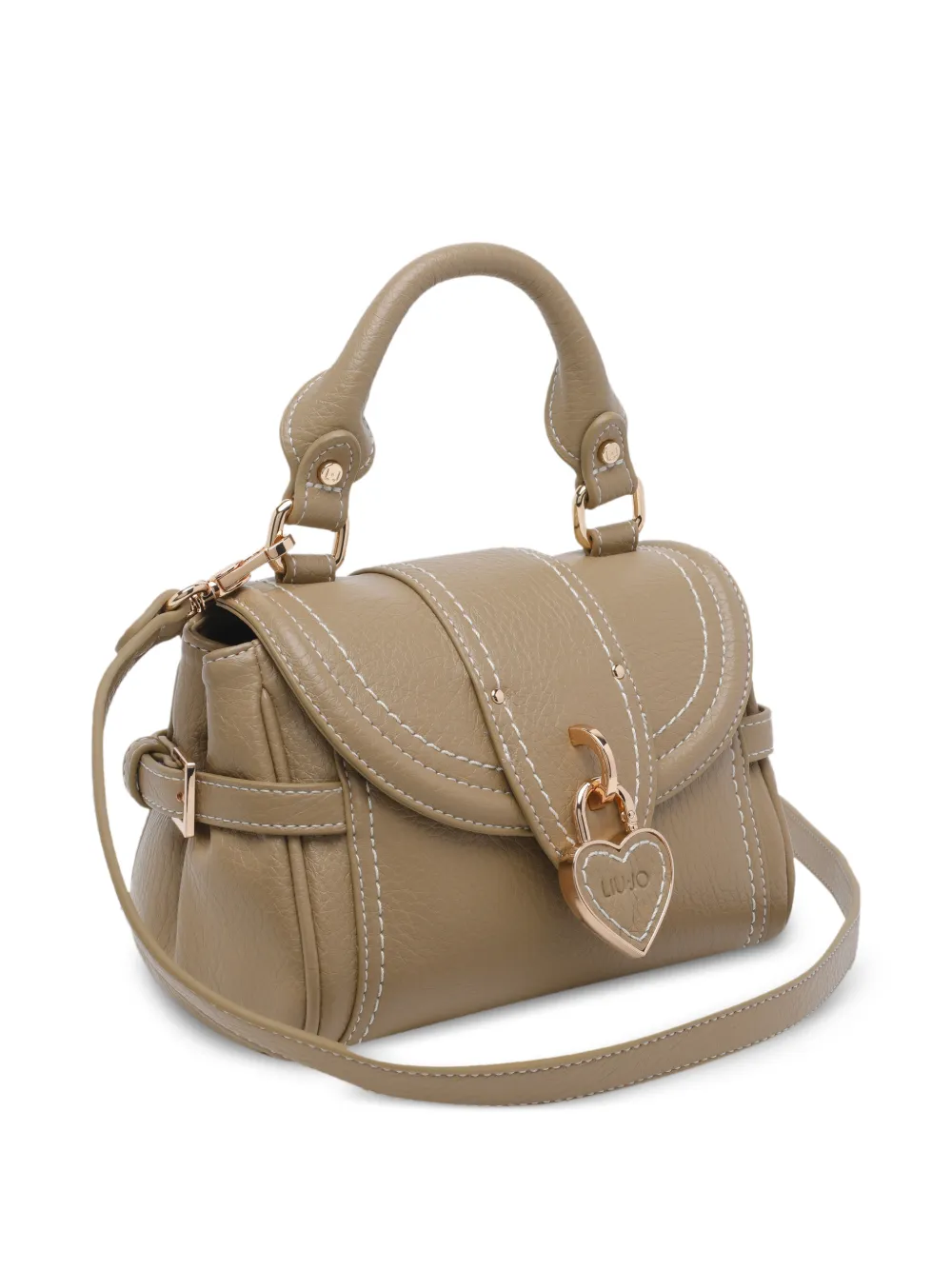Heart Pendant Top Handle Clutch Bag