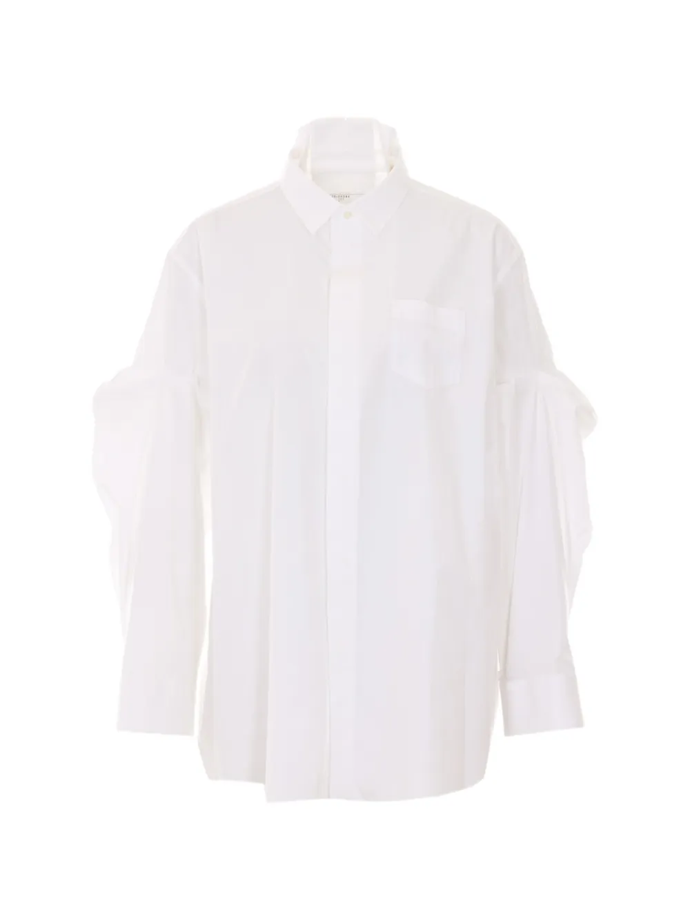 Sacai Frontal Buttons Oversize Shirt In White