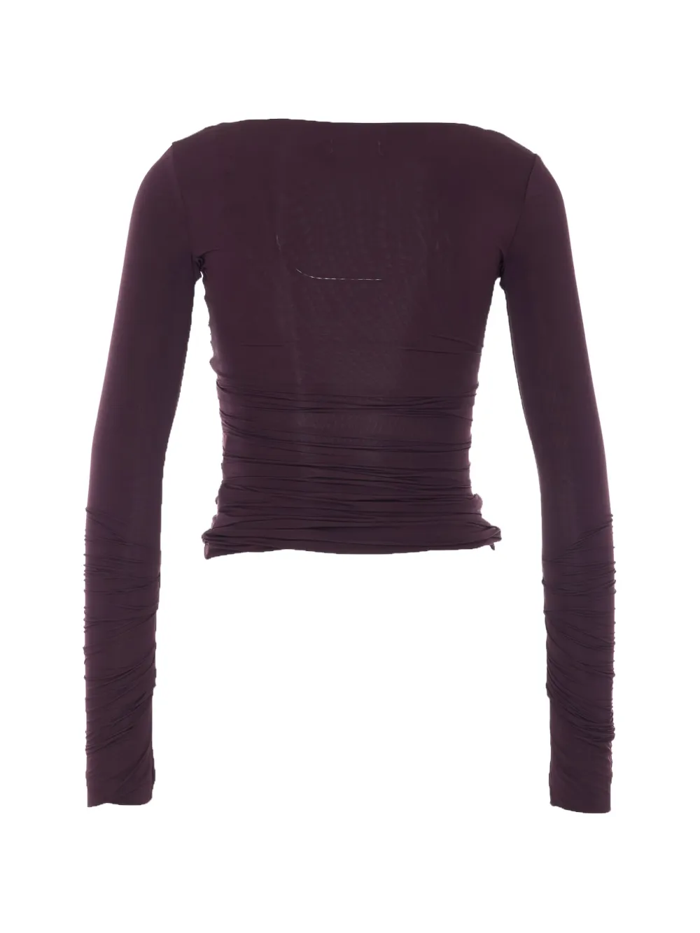  Elisabetta Franchi Ring-detail Ruched Top - Brown 