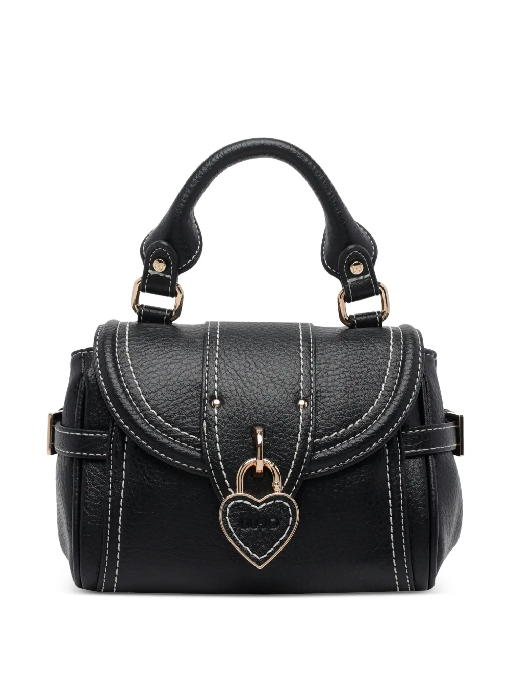 LIU JO heart pendant top handle bag - Black