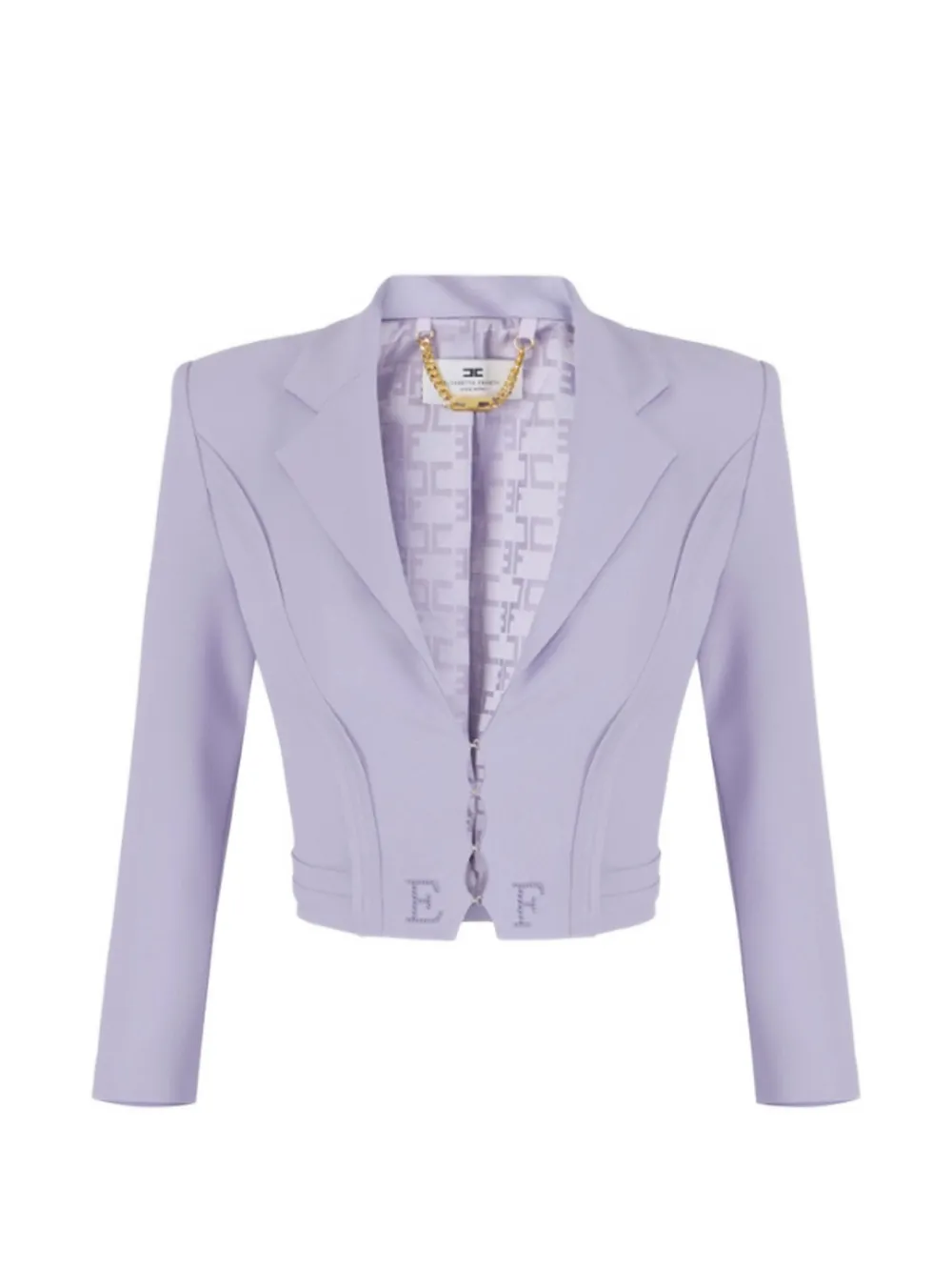 Elisabetta Franchi crop blazer - Viola