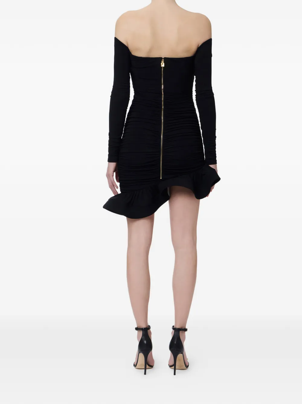 Ruffled-Detail Mini Dress