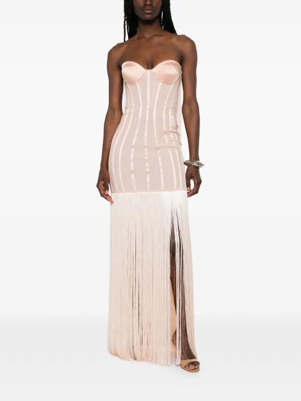 elisabetta franchi corset dress Elisabetta Franchi Bustier dress in lightweight crpe and satin fabrics