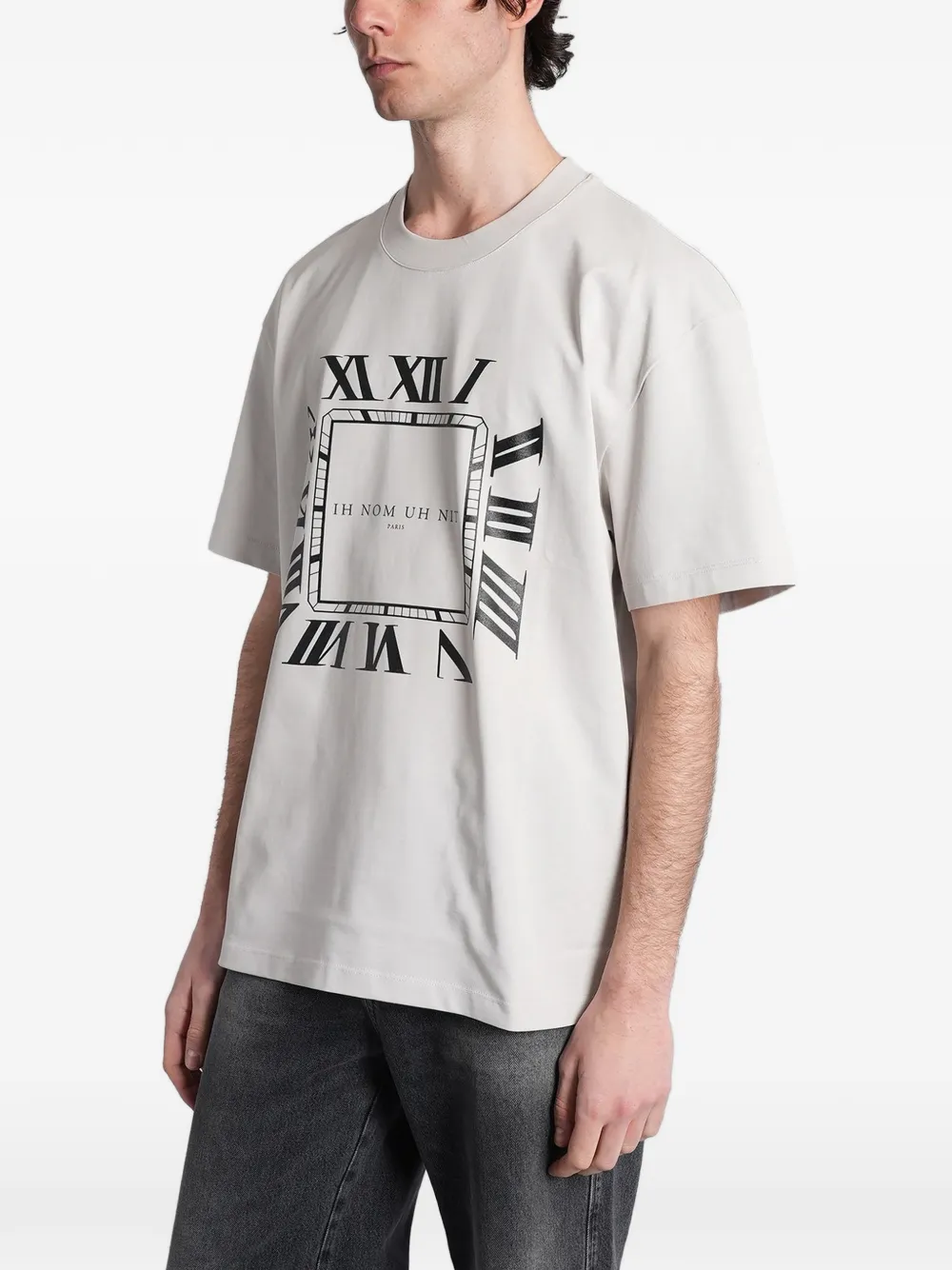 Ih Nom Uh Nit Katoenen T-shirt met grafische print Grijs