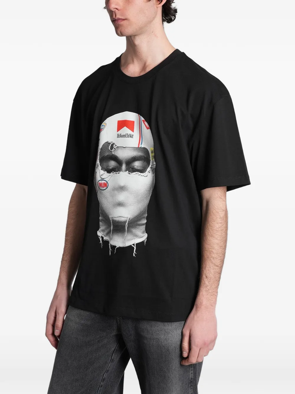 Ih Nom Uh Nit Katoenen T-shirt met grafische print Zwart
