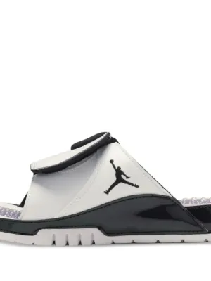 white and black jordan sandals