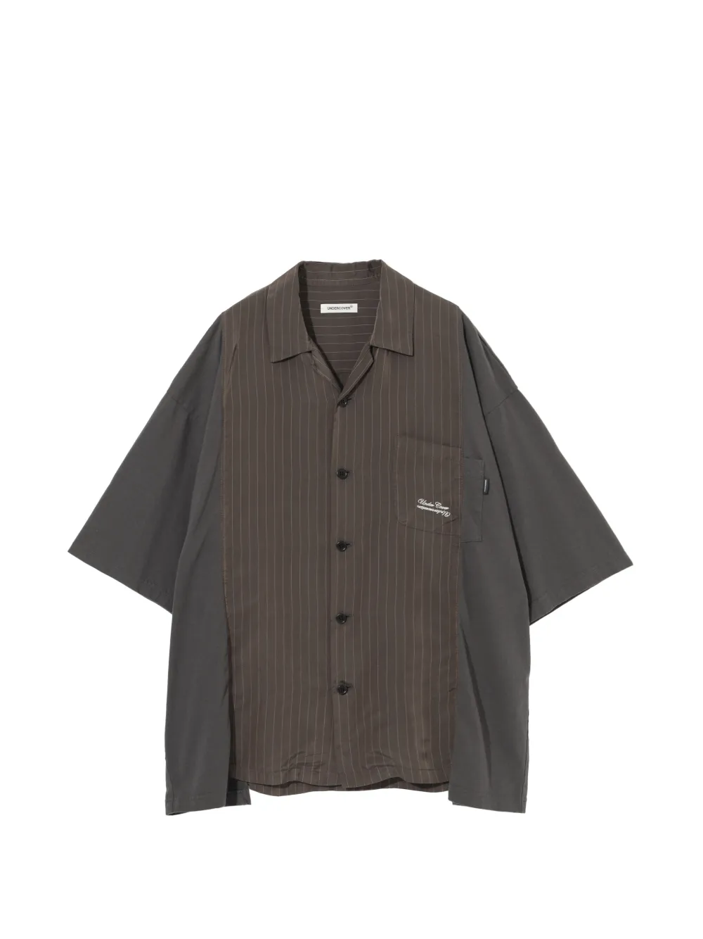 Undercover pinstriped short-sleeve shirt - Grey