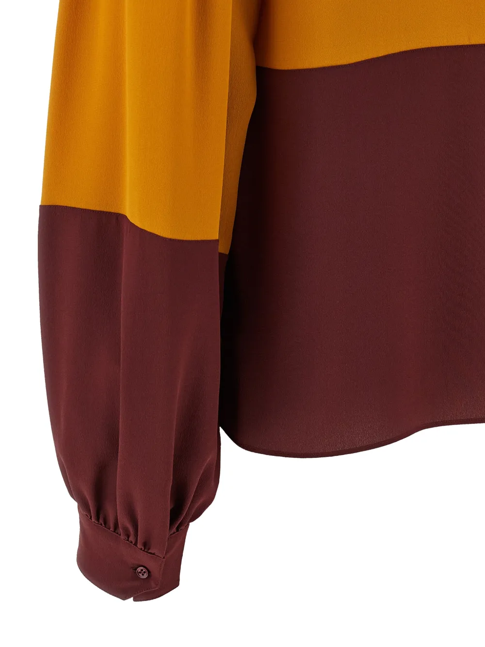 Saint Laurent Blouse met colourblocking Geel